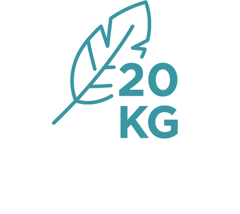 Leichtgewicht – nur 20 kg